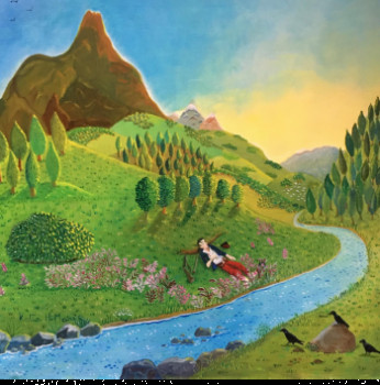 Œuvre contemporaine nommée « Le Dormeur du Val », Réalisée par KATIA HUIDOBRO-MARAIS