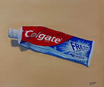 Œuvre contemporaine nommée « Tube de dentifrice », Réalisée par JEAN-CLAUDE ROBLES