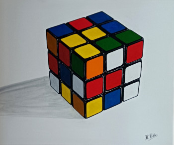 Œuvre contemporaine nommée « Rubik's cube », Réalisée par JEAN-CLAUDE ROBLES