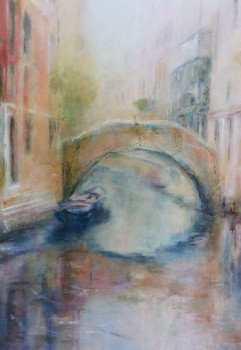 Œuvre contemporaine nommée « Venise rose », Réalisée par ANNICK DAVID