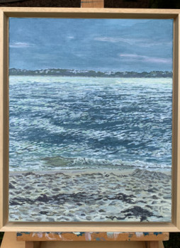 Œuvre contemporaine nommée « Plage Pereire, soir d’été », Réalisée par ELSA L.C.