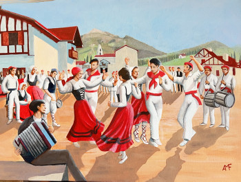 Œuvre contemporaine nommée « Bal basque », Réalisée par ARNAUD FEUGA