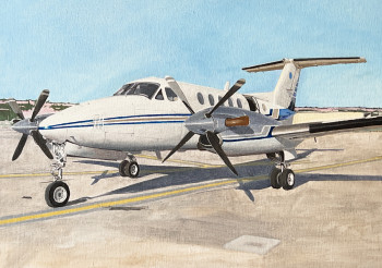 Œuvre contemporaine nommée « Beechcraft King Air B200 », Réalisée par ARNAUD FEUGA