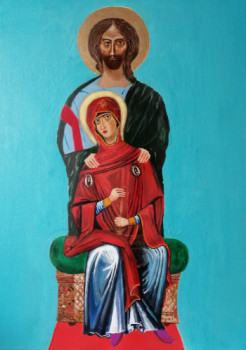 Œuvre contemporaine nommée « Christ Protecteur », Réalisée par ANDRé FEODOROFF