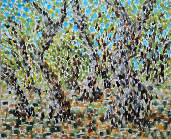 Œuvre contemporaine nommée « Au milieu des oliviers », Réalisée par GéRARD JOURNO