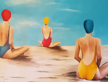 Œuvre contemporaine nommée « YOGI YOGA », Réalisée par EVELYNE SIE