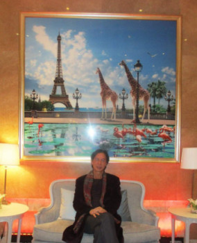 Œuvre contemporaine nommée « Giraffe Eiffel Paris », Réalisée par PATRICK LEHEC