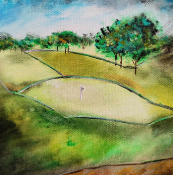 Œuvre contemporaine nommée « Golf 1 », Réalisée par JULIEN ABSTRAIT
