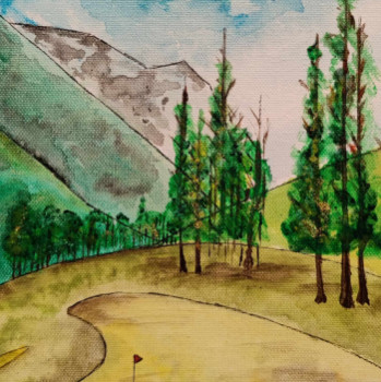 Œuvre contemporaine nommée « Golf 7 », Réalisée par JULIEN ABSTRAIT