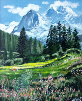 Œuvre contemporaine nommée « Alpes du sud », Réalisée par ANDRé FEODOROFF