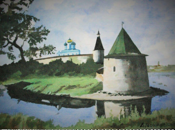 Œuvre contemporaine nommée « Forteresse de Pskov », Réalisée par ANDRé FEODOROFF