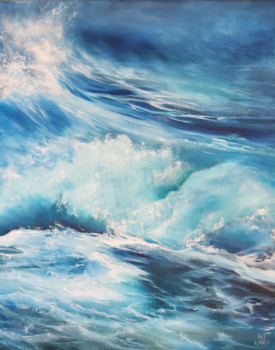 Œuvre contemporaine nommée « Stormy wave », Réalisée par ROSE