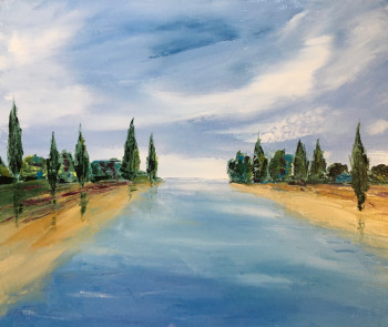 Œuvre contemporaine nommée « BORD DE LOIRE », Réalisée par JEAN PIERRE SALLE