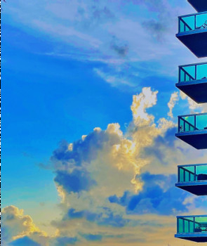 Œuvre contemporaine nommée « Balcony in the clouds », Réalisée par FREDERIC CHEVALIER