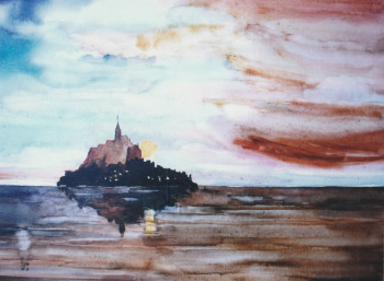 Œuvre contemporaine nommée « Mont Saint Michel », Réalisée par ANDRé FEODOROFF