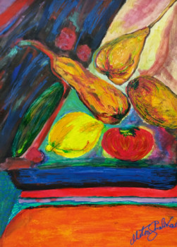 Œuvre contemporaine nommée « Reflets des fruits. », Réalisée par MITRA SHAHKAR
