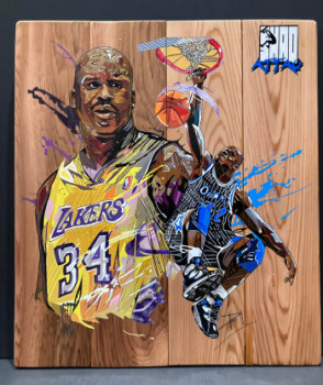 Œuvre contemporaine nommée « SHAQ ATTAQ », Réalisée par PAKART