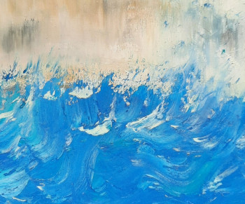 Œuvre contemporaine nommée « Tempête en mer », Réalisée par MBO, SABLISTE