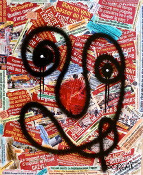 Œuvre contemporaine nommée « LE GRAND MENSONGE (collection privée) », Réalisée par BORGAT