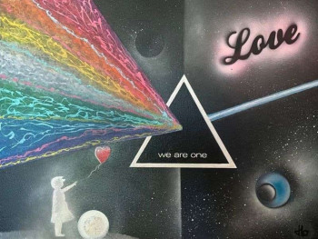 Œuvre contemporaine nommée « WE ARE ONE », Réalisée par JLO