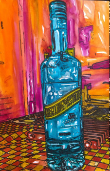 Œuvre contemporaine nommée « Menthe Pastille Rétro Bistrot », Réalisée par ERIC ERIC