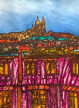 Œuvre contemporaine nommée « Paris Montmartre », Réalisée par ERIC ERIC