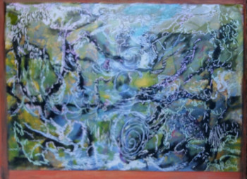 Œuvre contemporaine nommée « Vibration de l'eau, énergie vie. », Réalisée par MITRA SHAHKAR