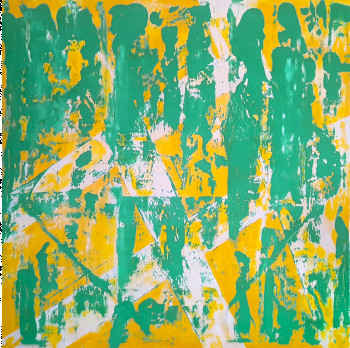 Œuvre contemporaine nommée « Stripes on an Emerald Moon », Réalisée par PATRICK JOOSTEN