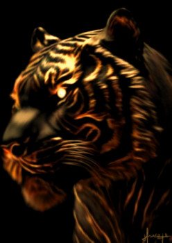 Œuvre contemporaine nommée « golden tiger », Réalisée par HASEOJIN