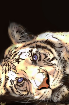Œuvre contemporaine nommée « white tiger bis », Réalisée par HASEOJIN