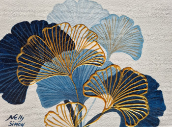 Œuvre contemporaine nommée « Gingko », Réalisée par NELLY SIMON