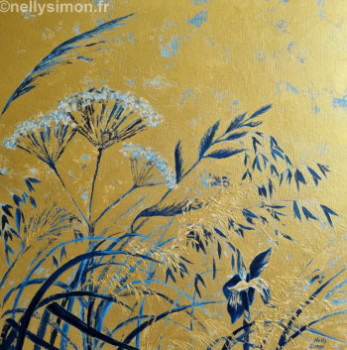 Œuvre contemporaine nommée « Prairie dorée », Réalisée par NELLY SIMON