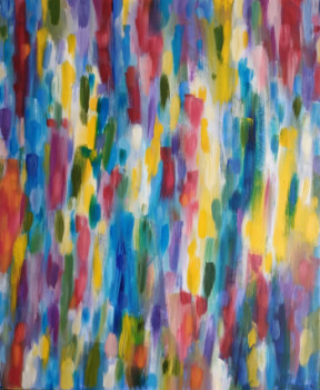 Œuvre contemporaine nommée « Verticalité en couleur », Réalisée par GéRARD JOURNO