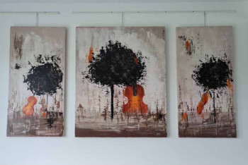 Œuvre contemporaine nommée « Symphonie des Arbres », Réalisée par GUELY