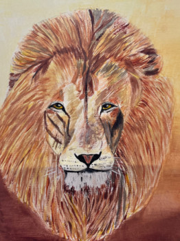 Œuvre contemporaine nommée « Mon lion », Réalisée par CP