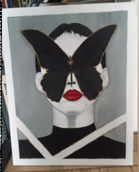 Œuvre contemporaine nommée « Femme papillon ? », Réalisée par STYX