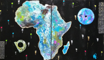 Œuvre contemporaine nommée « Africa », Réalisée par ANNE ROBIN