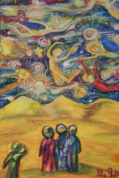 Œuvre contemporaine nommée « Les esprits des étoiles. », Réalisée par MITRA SHAHKAR