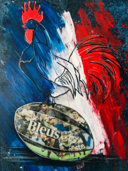Œuvre contemporaine nommée « Rugby France », Réalisée par VEVECREATION