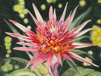 Œuvre contemporaine nommée « FLEUR D’ANANAS », Réalisée par JACQUES TAFFOREAU