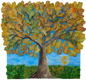 Œuvre contemporaine nommée « Sacré chêne centenaire », Réalisée par LA NATURE D'EFELIA