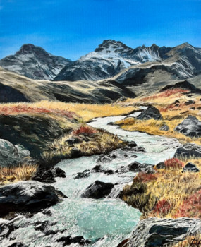 Œuvre contemporaine nommée « Un ruisseau de montagne », Réalisée par RITA