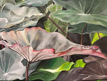Œuvre contemporaine nommée « Les lotus », Réalisée par ANNE AMOUROUX