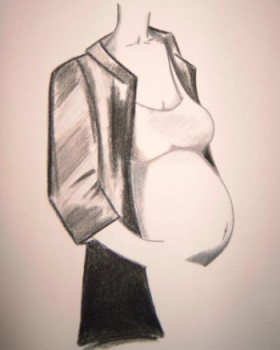 Œuvre contemporaine nommée « maternité acte 1 », Réalisée par ODILE WYSOCKI-GREC