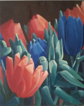 Œuvre contemporaine nommée « Le chant des tulipes », Réalisée par CLAIRE LEWIS