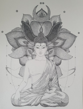 Œuvre contemporaine nommée « Bouddha », Réalisée par MALISU