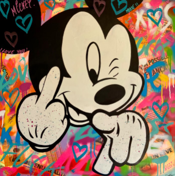 Œuvre contemporaine nommée « Mickey Fuck », Réalisée par ILLIAN S