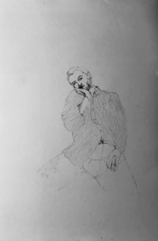 Œuvre contemporaine nommée « portraits d'un homme assis », Réalisée par PASTOR-BOINAY
