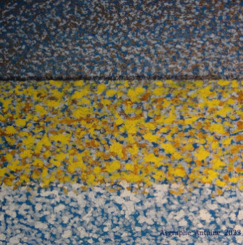 Œuvre contemporaine nommée « TABLEAU  - PEINTURE  ACRYLIQUE  -  POINTILLISME  ET  TACHISME », Réalisée par ASGRAPHE2023