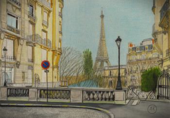 Œuvre contemporaine nommée « Paris, si tu veux… », Réalisée par PIRDESSINS